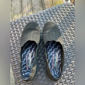 Skechers Black Slip-On Shoes memory foam